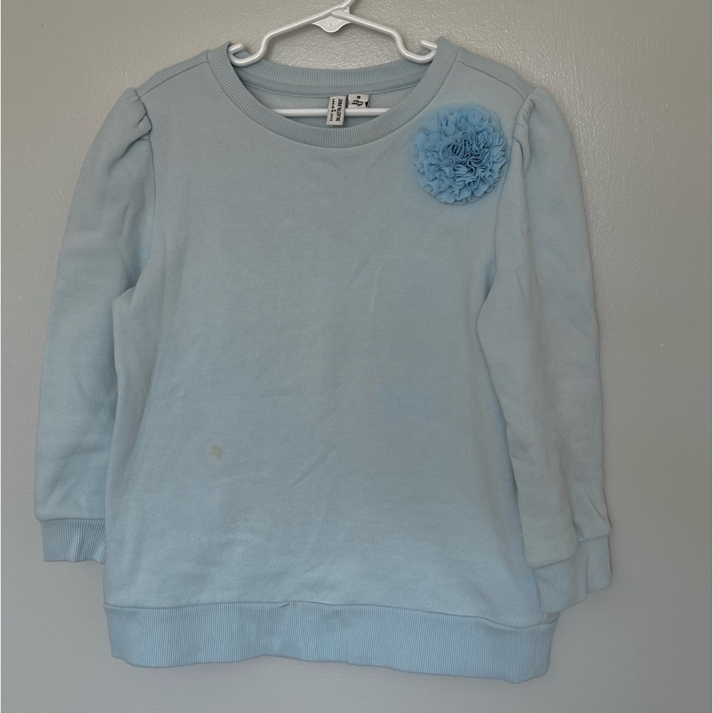 Girl’s Blue Juno Valentine by Janie & Jack Long-Sleeve Shirt with Matching Skirt